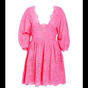 Free people pink Lottie dress hard to find size xs